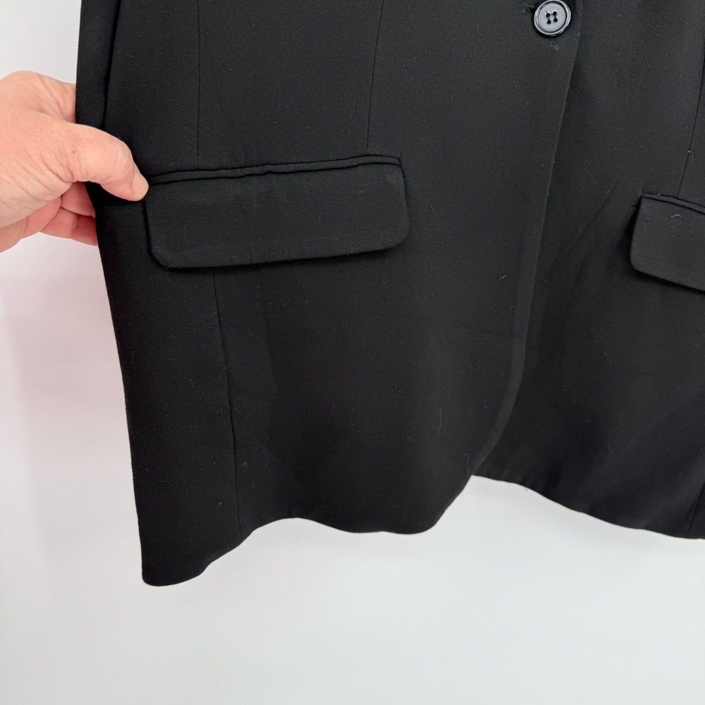 Tahari NWT Blazer 2X Knit Black Jacket Stretch Career Capsule Wardrobe Classic - Picture 7 of 11